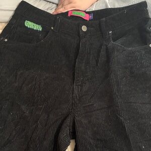 Corduroy Black Boyfriend Jeans size 10 worn once